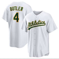 Custom #4 White OAK Baseball Shirt Top