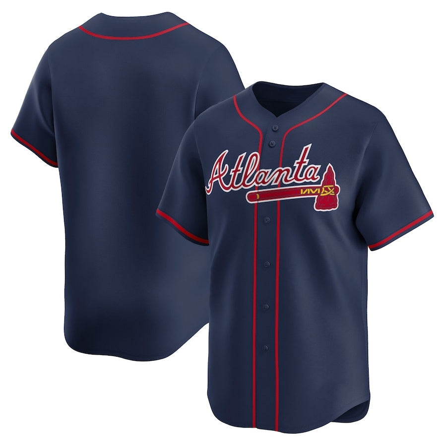 Custom Navy ATL Baseball Shirt Top