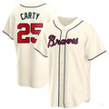 Custom #25 Cream ATL Baseball Shirt Top
