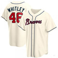Custom #46 Cream ATL Baseball Shirt Top