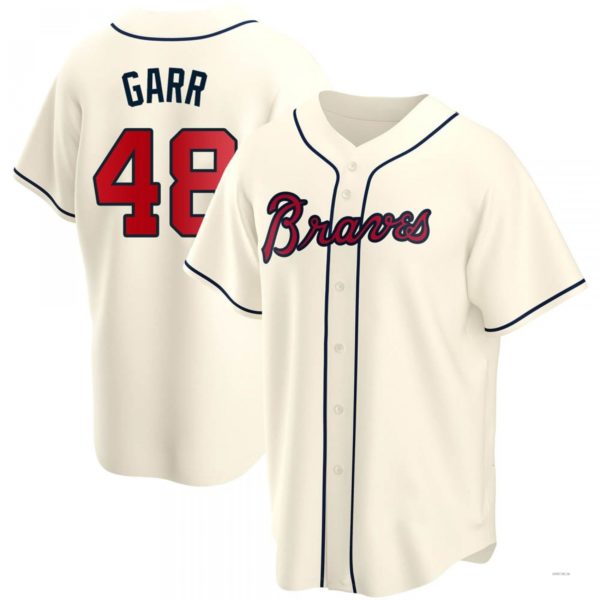 Custom #48 Cream ATL Baseball Shirt Top