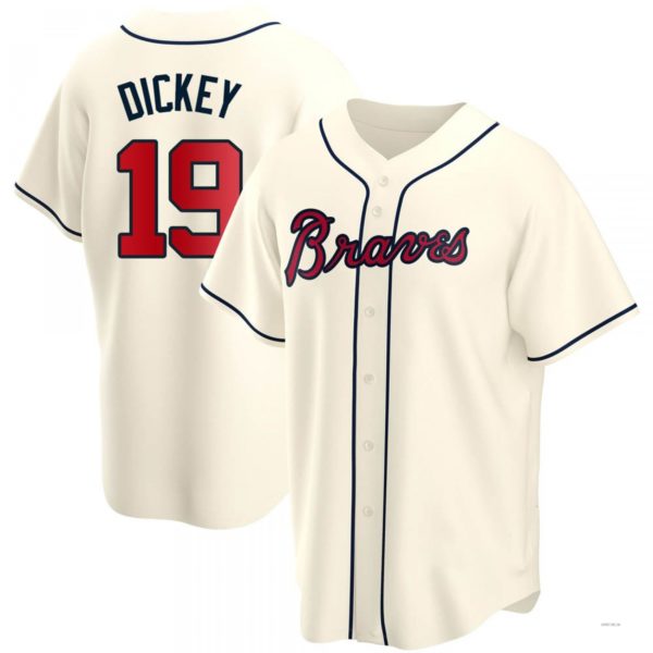 Custom #19 Cream ATL Baseball Shirt Top