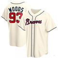 Custom #93 Cream ATL Baseball Shirt Top
