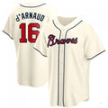 Custom #16 Cream ATL Baseball Shirt Top