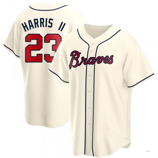 Custom #23 Cream ATL Baseball Shirt Top