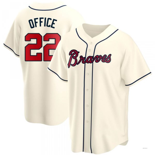 Custom #22 Cream ATL Baseball Shirt Top