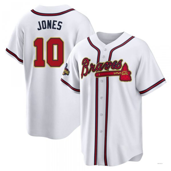 Custom #10 White 2022 ATL Baseball Shirt Top
