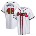 Custom #48 White 2022 ATL Baseball Shirt Top