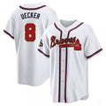 Custom #8 White 2022 ATL Baseball Shirt Top