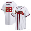 Custom #22 White 2022 ATL Baseball Shirt Top