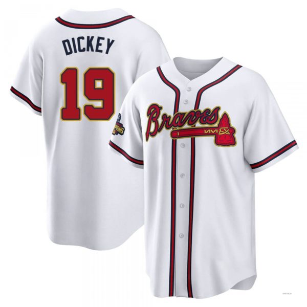 Custom #19 White 2022 ATL Baseball Shirt Top