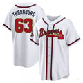 Custom #63 White 2022 ATL Baseball Shirt Top
