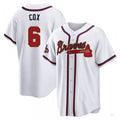 Custom #6 White 2022 ATL Baseball Shirt Top