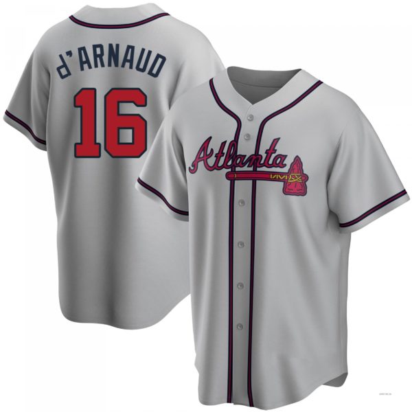 Custom #16 Gray ATL Baseball Shirt Top
