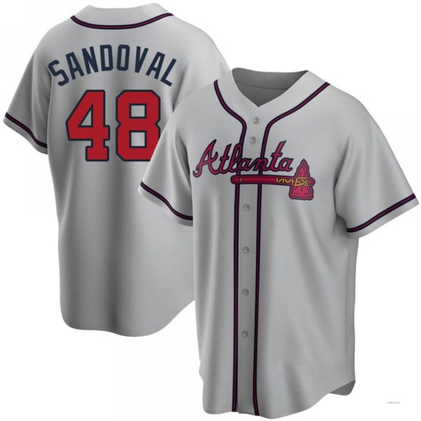 Custom #48 Gray ATL Baseball Shirt Top