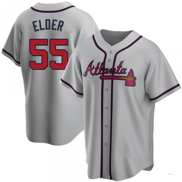 Custom #55 Gray ATL Baseball Shirt Top