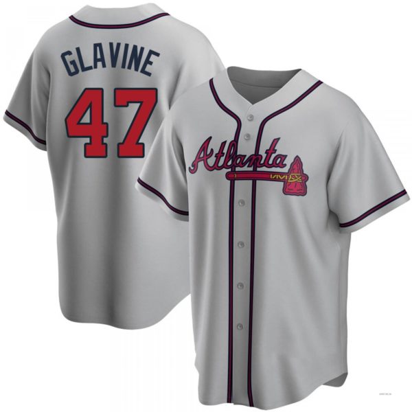 Custom #47 Gray ATL Baseball Shirt Top