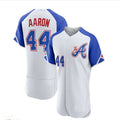 Custom #44 White 2023 City Connect ATL Baseball Shirt Top