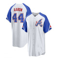 Custom #44 White 2023 City Connect ATL Baseball Shirt Top