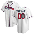 Custom White ATL Baseball Shirt Top