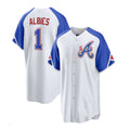Custom #1 White 2023 City Connect ATL Baseball Shirt Top