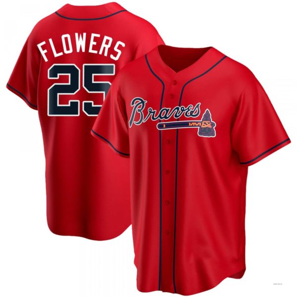Custom #25 Red ATL Baseball Shirt Top