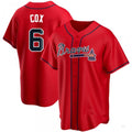 Custom #6 Red ATL Baseball Shirt Top