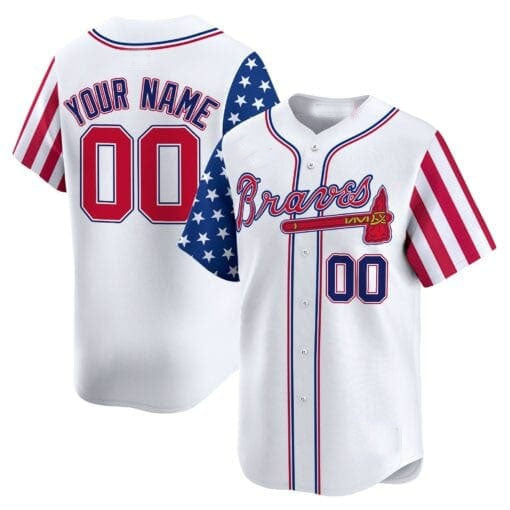 Custom White 2024 ATL Baseball Shirt Top