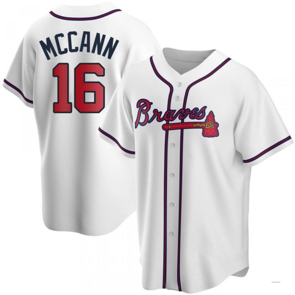 Custom #16 White ATL Baseball Shirt Top
