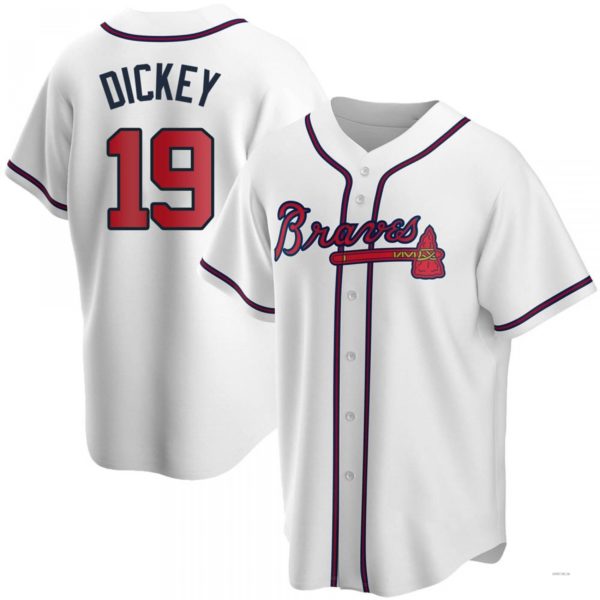 Custom #19 White ATL Baseball Shirt Top