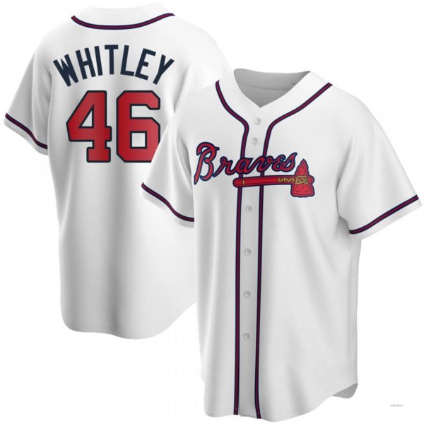 Custom #46 White ATL Baseball Shirt Top