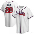 Custom #28 White ATL Baseball Shirt Top