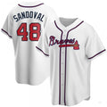 Custom #48 White ATL Baseball Shirt Top
