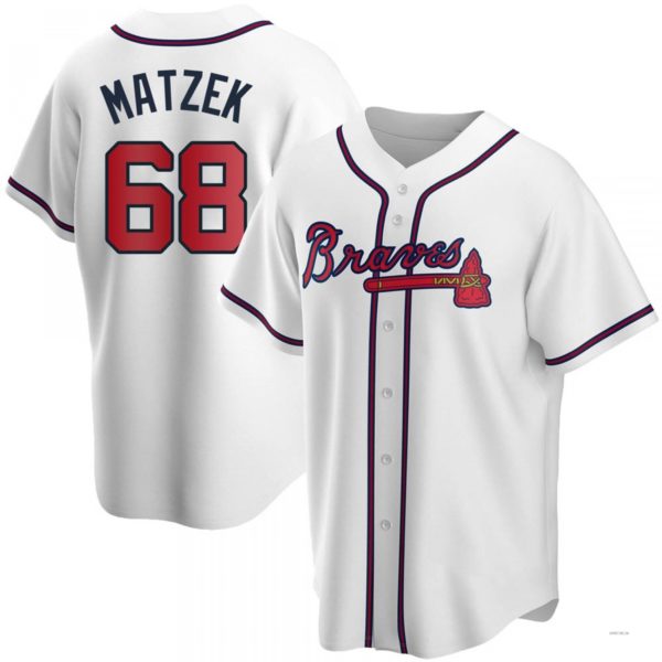 Custom #68 White ATL Baseball Shirt Top