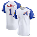 Custom #1 White City Connect ATL Baseball Shirt Top