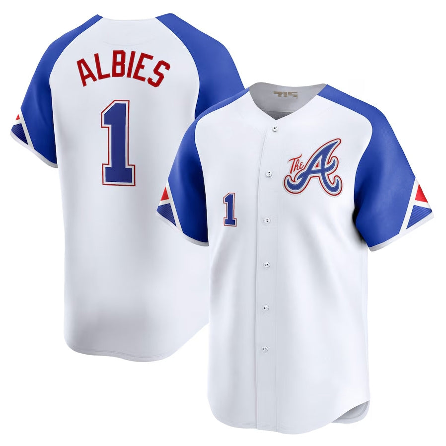 Custom #1 White City Connect ATL Baseball Shirt Top