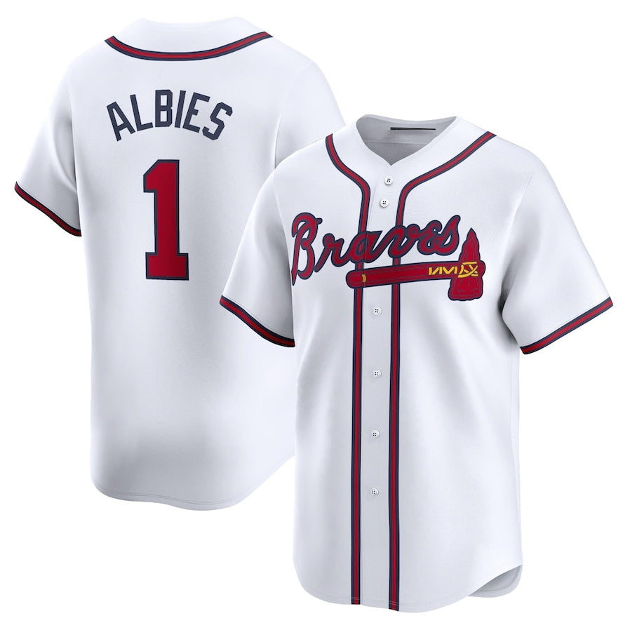 Custom #1 White ATL Baseball Shirt Top
