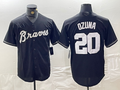 Custom #20 Black ATL Baseball Shirt Top