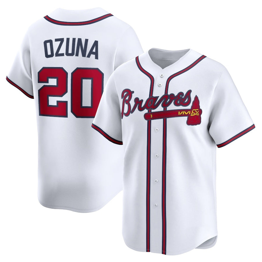 Custom #20 White ATL Baseball Shirt Top