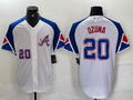 Custom #20 White 2023 City Connect ATL Baseball Shirt Top