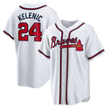 Custom #24 White ATL Baseball Shirt Top