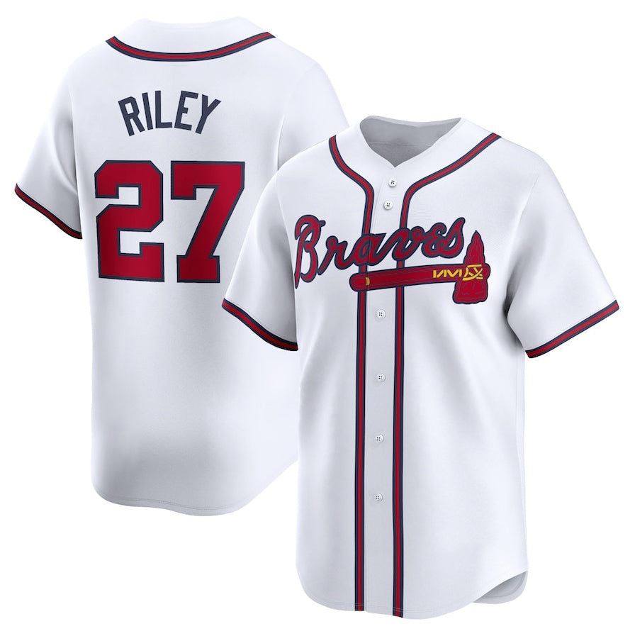 Custom #27 White ATL Baseball Shirt Top