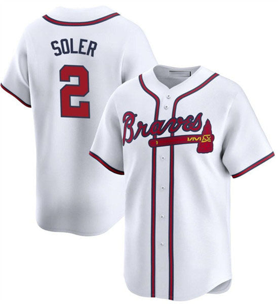 Custom #2 White 2024 ATL Baseball Shirt Top