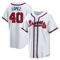 Custom #40 White ATL Baseball Shirt Top