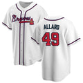 Custom #49 White ATL Baseball Shirt Top
