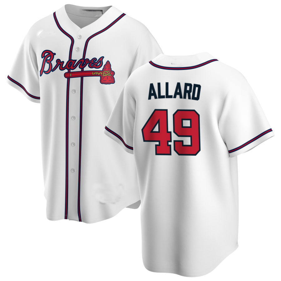 Custom #49 White ATL Baseball Shirt Top