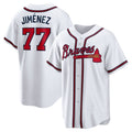 Custom #77 White ATL Baseball Shirt Top