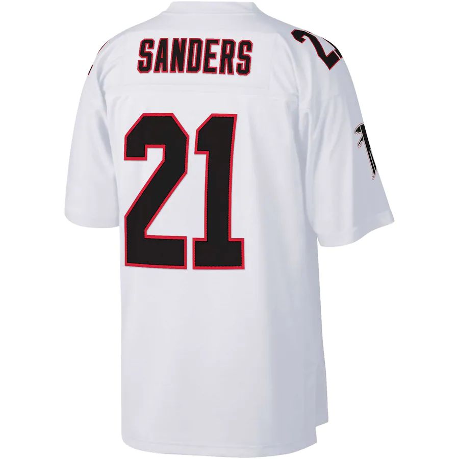 Custom #21 White 1992 ATL Football Shirt Top