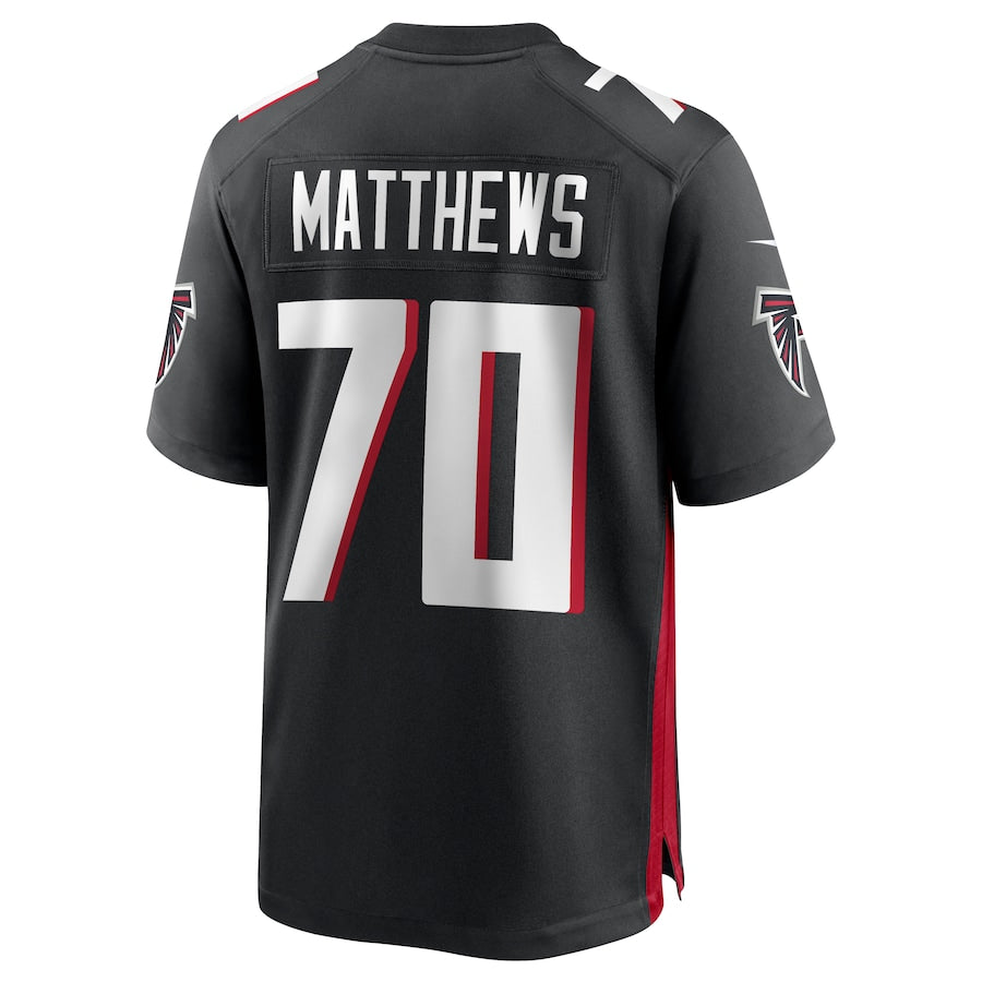 Custom #70 Black ATL Football Shirt Top