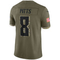 Custom #8 Olive 2022 ATL Football Shirt Top